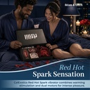 Straight Box – Romantic Couples Gift Set with Red Hot Spark Vibrator, Edible Massage Candle, Lubricant & Toy Cleaner – Luxury Sensual Kit for Couples