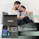 Gay Box – Vibrating Butt Plug & Cock Ring Set with Massage Candle, Anal Lube & Edible Gel – Intimate Gift Kit for Men