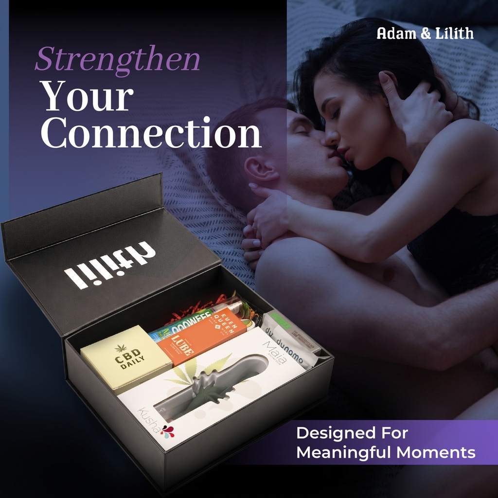 Lilith’s “Kush Box” – Dual Stimulator, CBD Cream, Kush Queen Lube, Anal Relaxer & Weed Card Game – Elevated Intimacy Kit for Couples