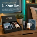 Long Distance “For Him” Box – App-Controlled Ring Vibrator, Stroker Sleeve & Masturbation Lube – Remote Pleasure Kit for Couples