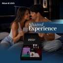 Tantric Energy Box – Sacred Couples Kit with Duo Ring Vibrator, Massage Oil, Candle, Tantric Cards, Lubes & Feather – Intimacy & Sensual Connection Set