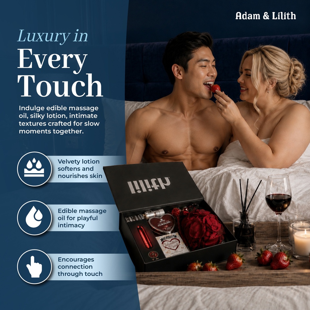 Valentine’s Lovers Unleashed Box – Bullet Vibrator, Red Lingerie, Heart Candle, Plug, Lubes & Rose Petals – Ultimate Romantic Couples Gift Set