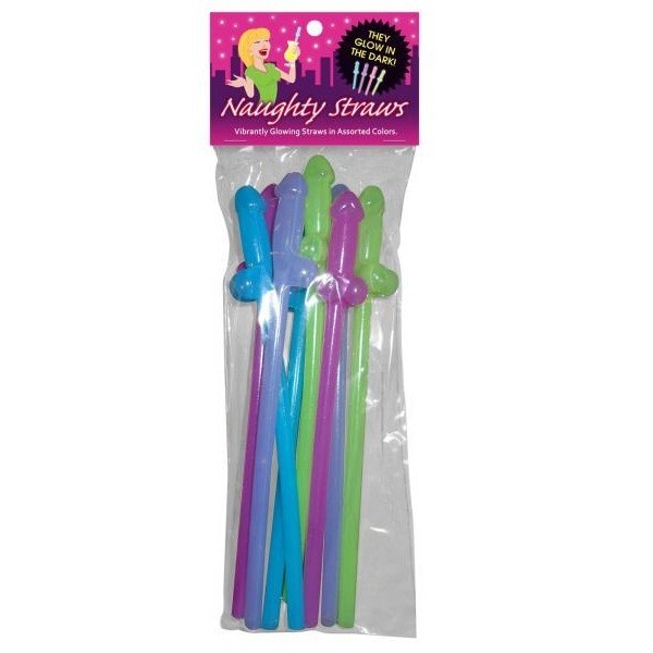 Glow-in-the-Dark Naughty Straws