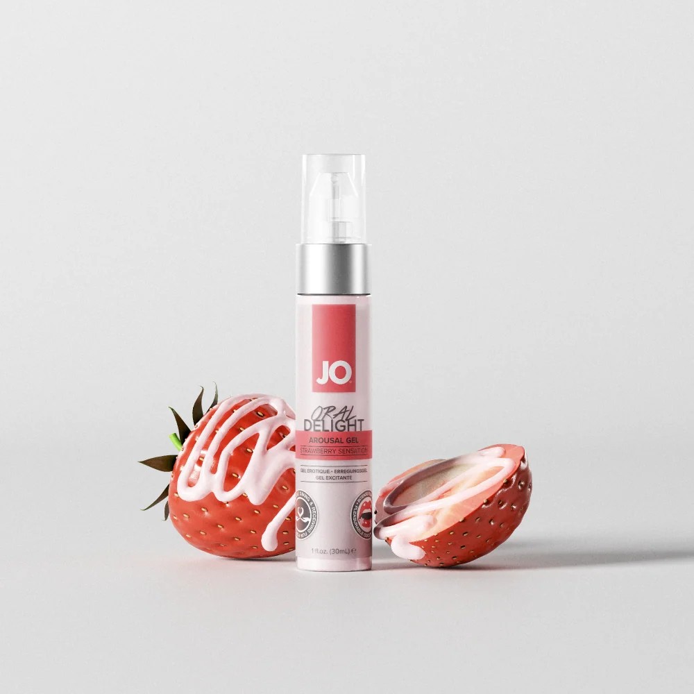 JO Oral Delight Strawberry Arousal Gel - 1 fl oz / 30 mL