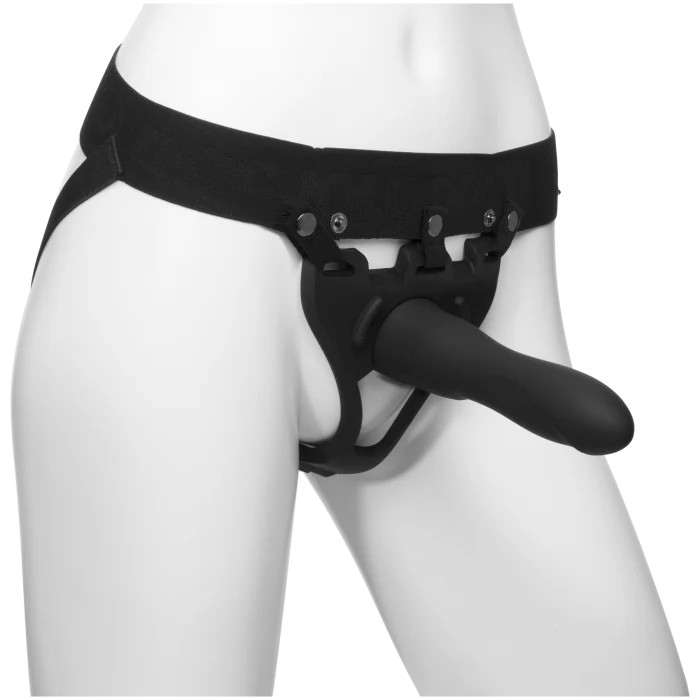 Body Extensions - BE Strong 2-Piece Set - Silicone Harness with 7.5" Slim Dong