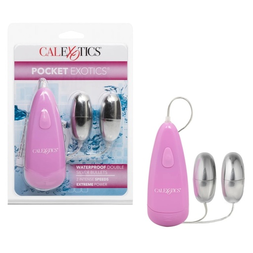 [CAL-SE-1140-20-2] Pocket Exotics® Waterproof Double Silver Bullets