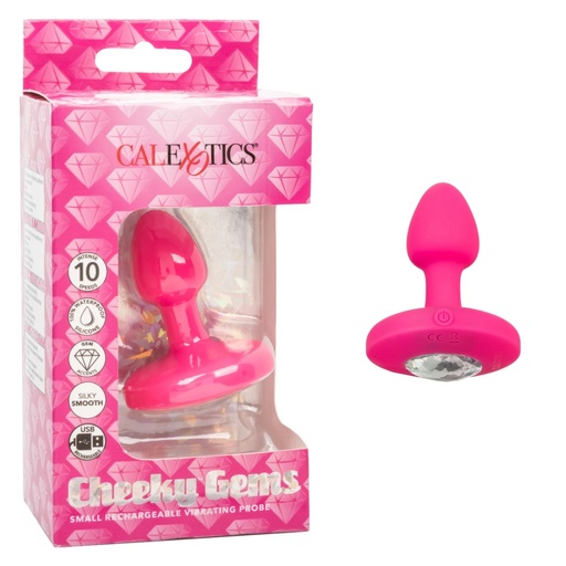 [CAL-SE-0443-05-3] Cheeky Gems™ Small Rechargeable Vibrating Probe - Pink