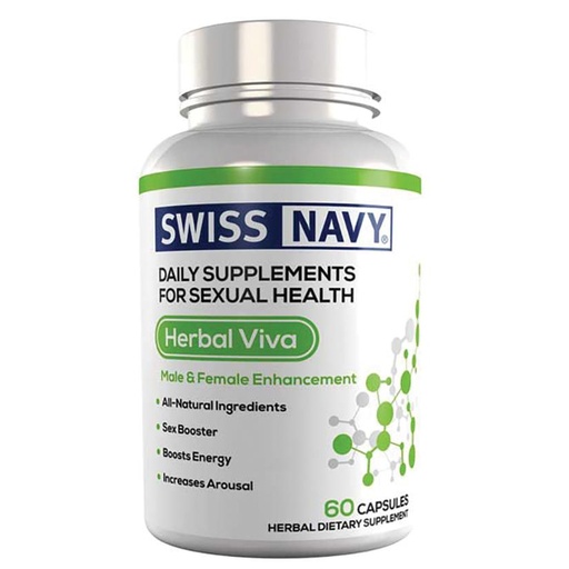[MDS-01865] Swiss Navy Herbal Viva for Male & Female Enhancement 60 Count Bottle