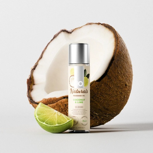 [SJO-40125] JO Naturals Massage Oil Coconut & Lime - 4 fl oz / 120 mL